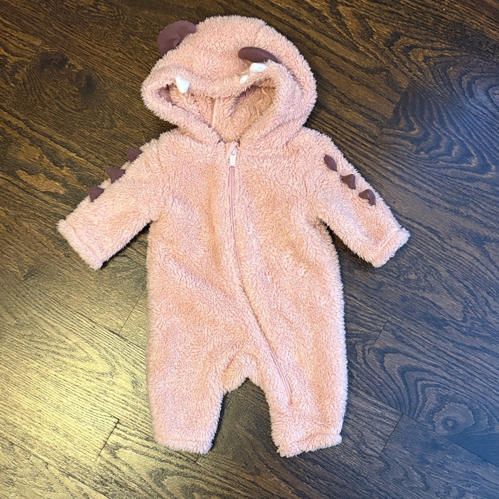 Old Navy Pink Fuzzy Monster Footie